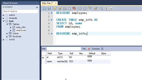 Display A Table In Sql