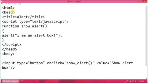 Display Alert Box In Javascript