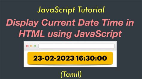 display current date and time in html javascript