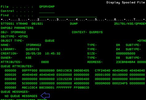 Display Data Queue As400