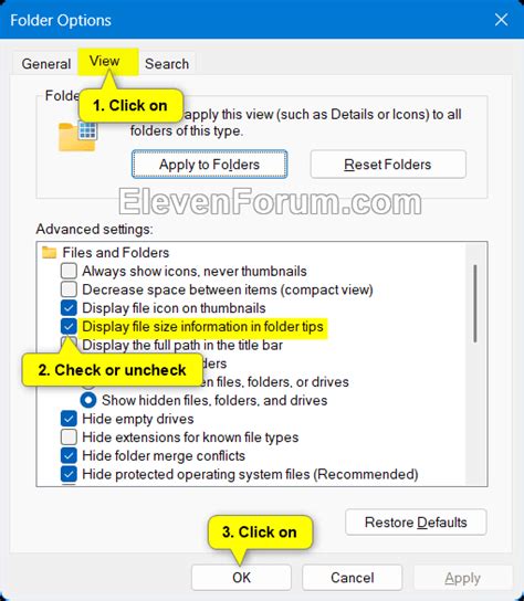 Display File Size Information In Folder Tips Not Working