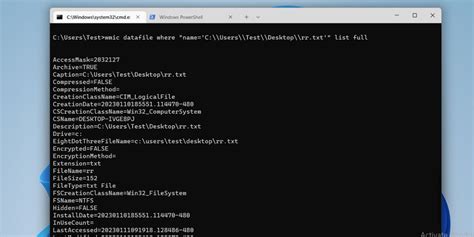 Display Folder Attributes Cmd