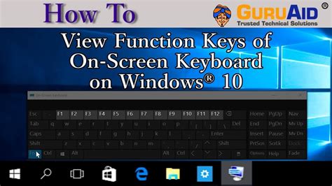 Display Function Keys Windows 10