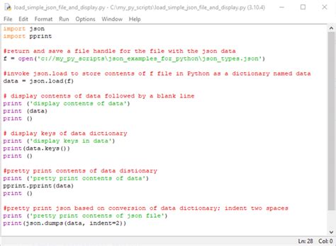 display json data in python