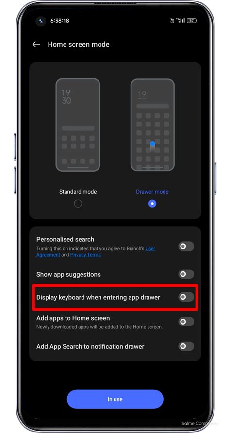 Display Keyboard When Entering App Drawer