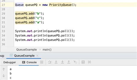 Display Priority Queue Java