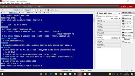 Display Queue History In Sabre