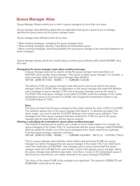 Display Queue Manager Alias