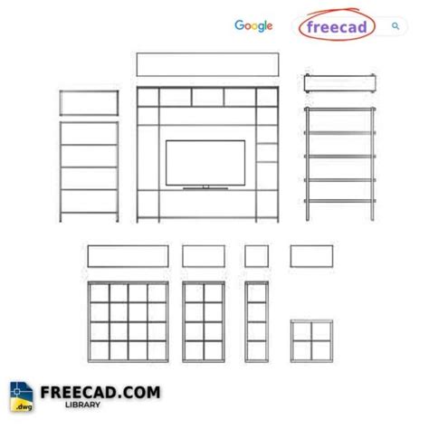 Display Shelves Cad Block