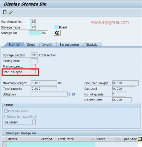 Display Storage Bin Sap