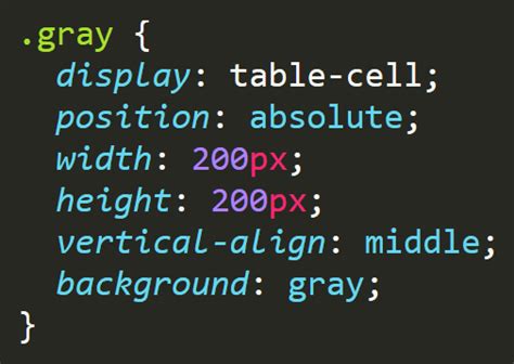 Display Table Cell Vertical Align Not Working