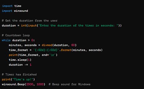 Display Timer Python