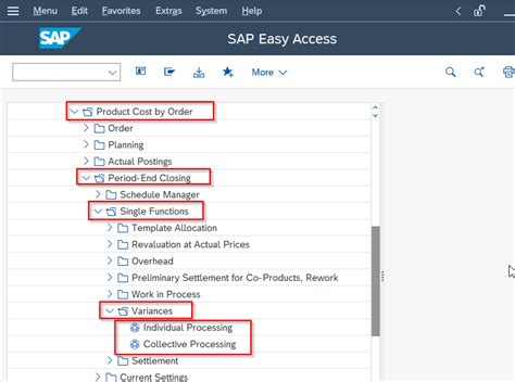 display variance calculation in sap