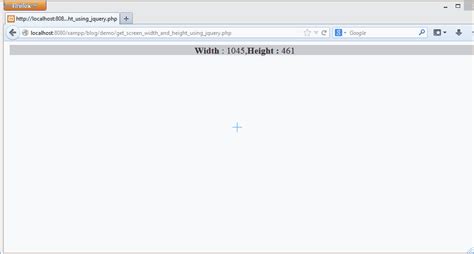 Display Width Jquery
