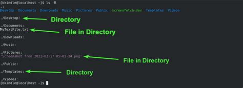 display working directory in linux