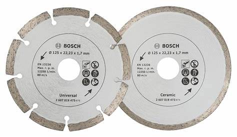 Bosch Disque diamant universel 125x1,7x22,23 mm 2 pièces