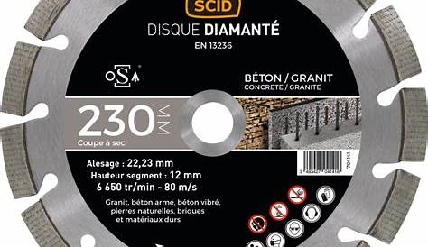 Disque Meuleuse Beton Brico Depot Centrale Diamant Pour Béton, Diam.125 Mm