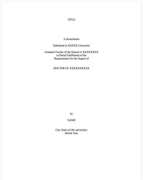 dissertation cover page format