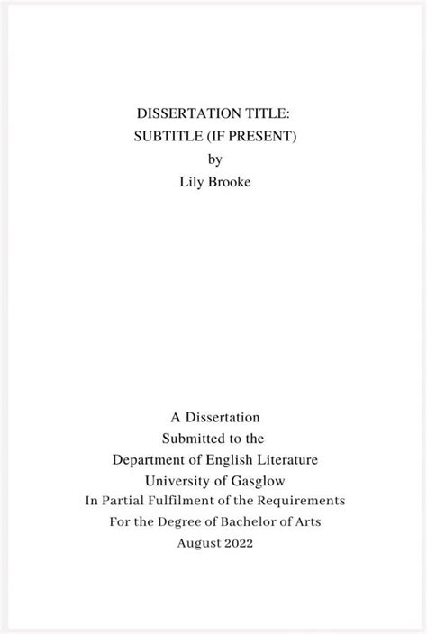 dissertation first page example