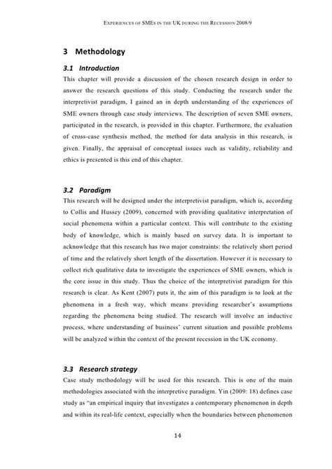 dissertation methodology section example