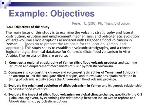 dissertation objectives examples
