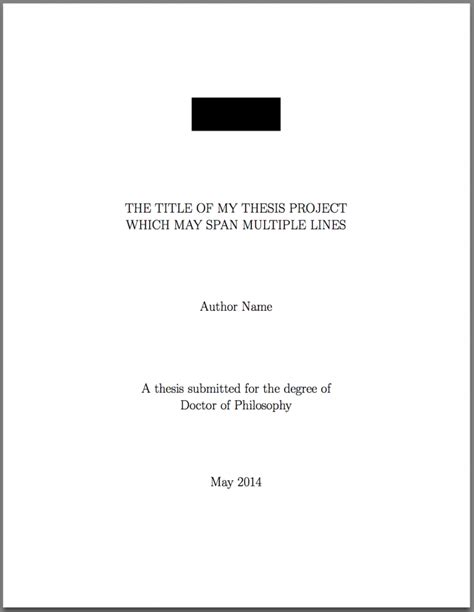 dissertation title page template