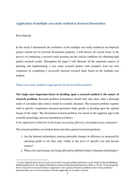 dissertation using case study method