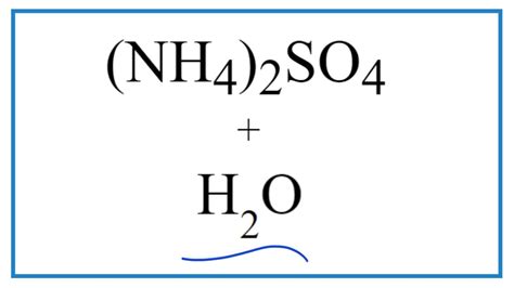 Balanced Equation Of Ammonium Sulfate And Water Tessshebaylo