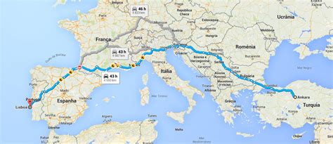 distância entre portugal e itália