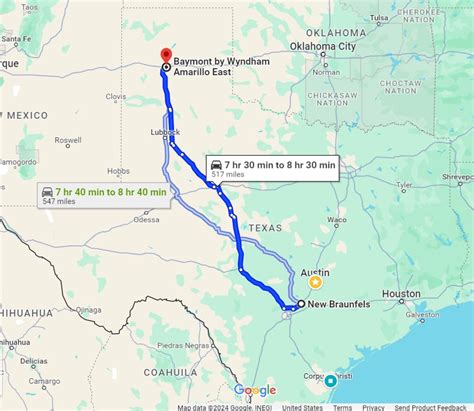 distance amarillo texas