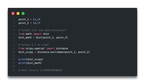 distance between two numbers python