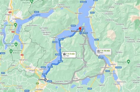 distance from como to bellagio