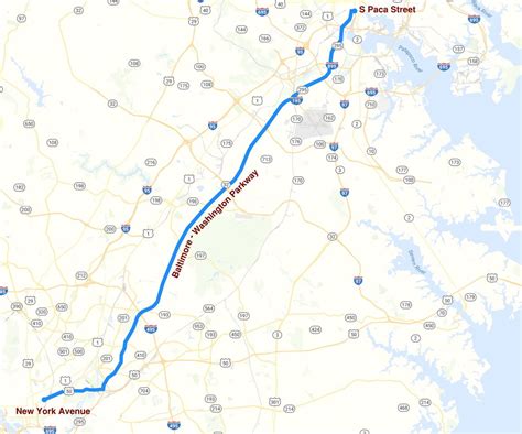 distance from dc to baltimore