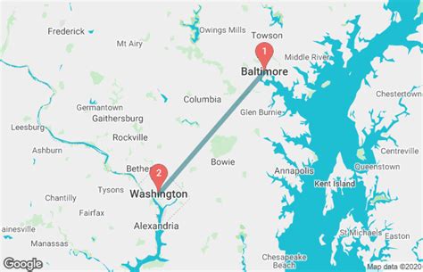 distance from dc to baltimore md