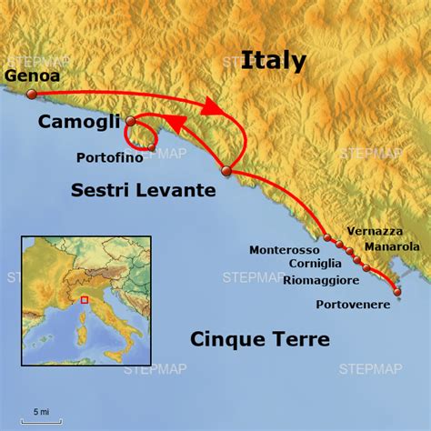 distance from portofino italy to genoa italy