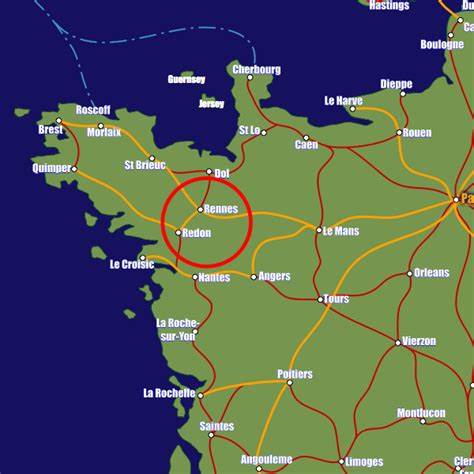 distance from rennes to brest