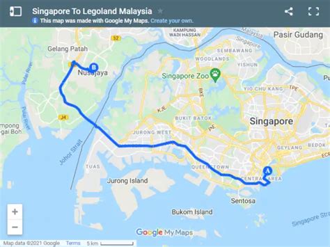 distance from singapore to legoland malaysia