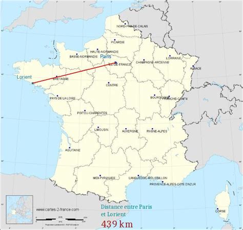 distance paris lorient voiture