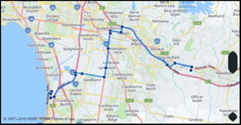 distance seaford to armadale victoria