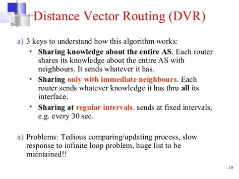 Distance Vector Routing Algorithm Is Implemented In Internet As