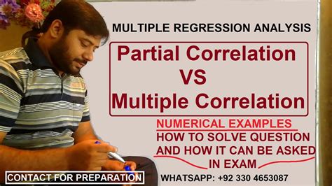distinguish between multiple and partial correlation analysis