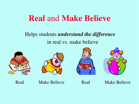 distinguish between real and make believe