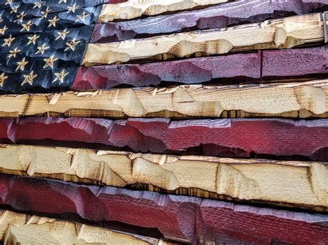 distressed wood american flag