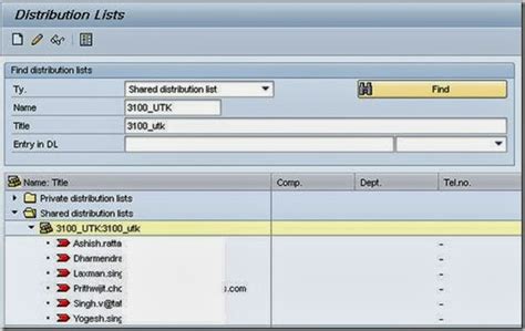 Distribution List In Sap