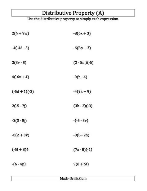 6Th Grade Math Properties Worksheet Antihrap Free Printable