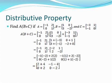 distributive property matrix multiplication