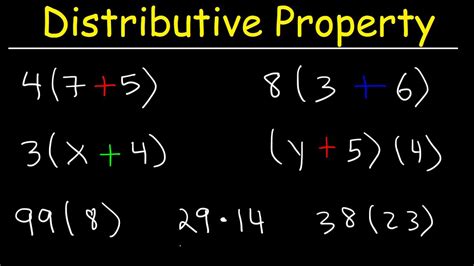 distributive property multiplication examples