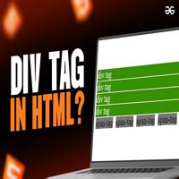 Div Tag In Html Geeks For Geeks