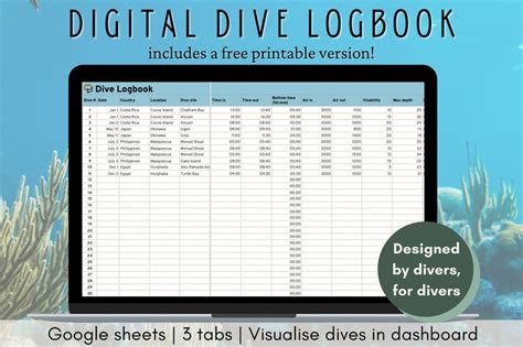Dive Log Excel Template