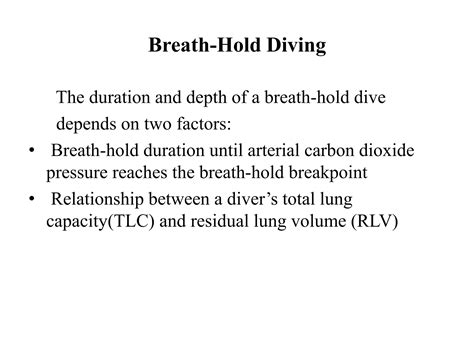 Diver Lung Capacity